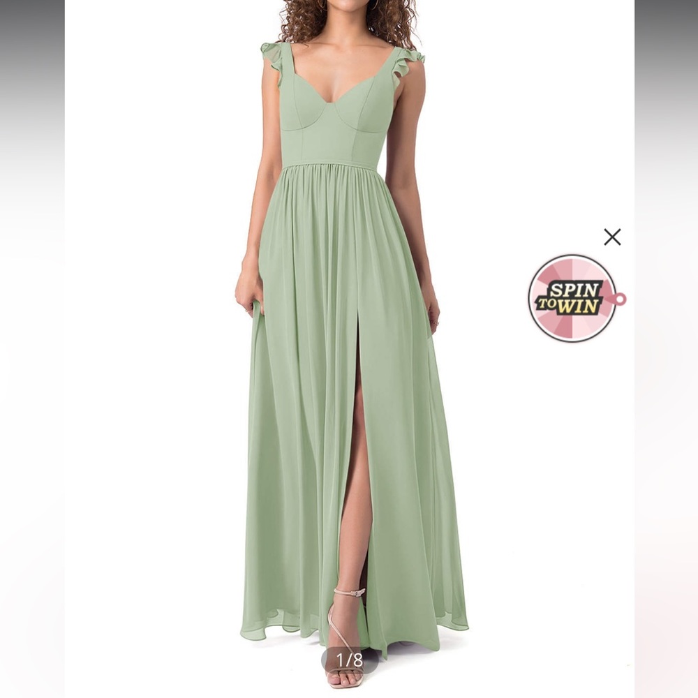 Azazie Dusty Sage Stassie Bridesmaid Dress